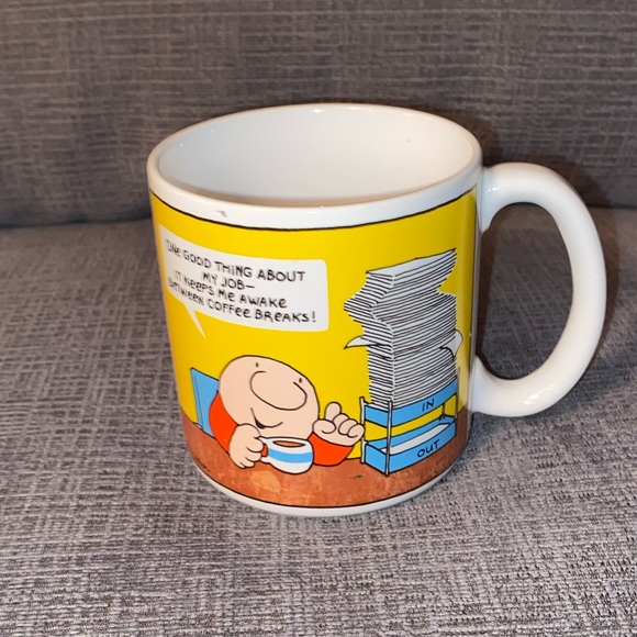 Vtg Ziggy Cartoon Coffee Break Work Mug